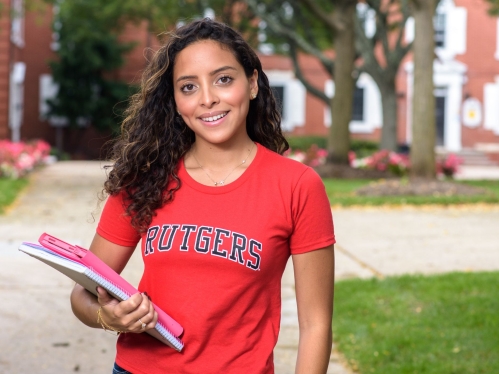 Rutgers–New Brunswick student walking campus